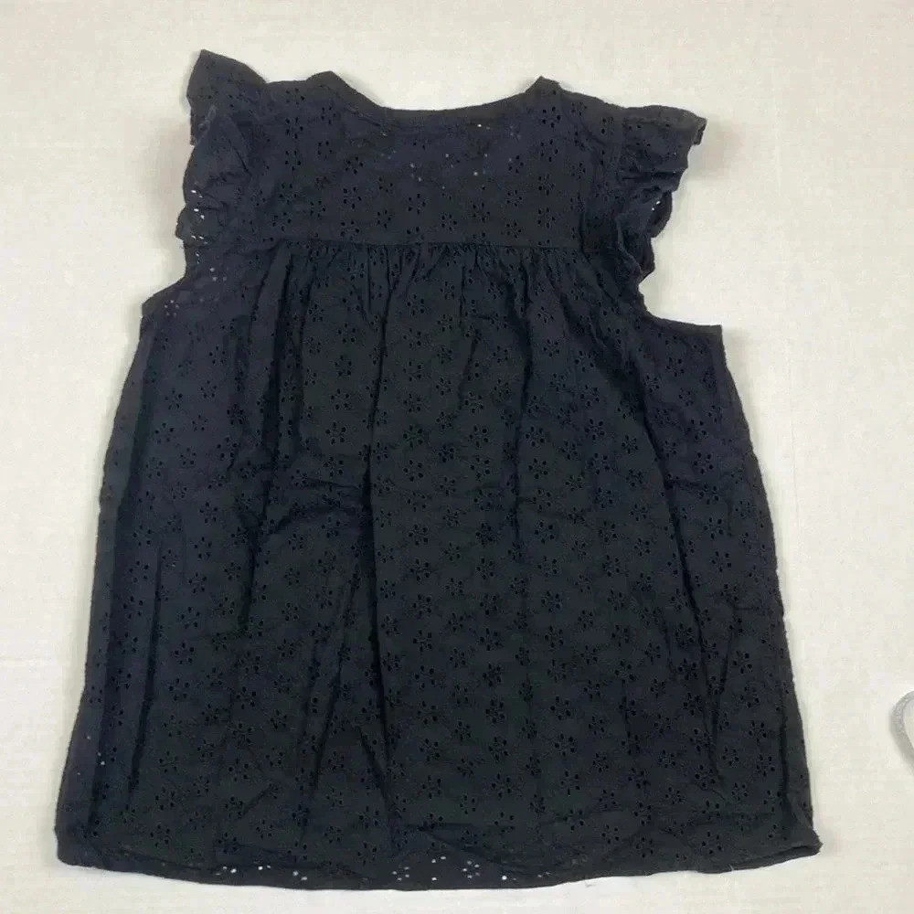 Madewell Ruffle Sleeve Bib top - Picture 6 of 7
